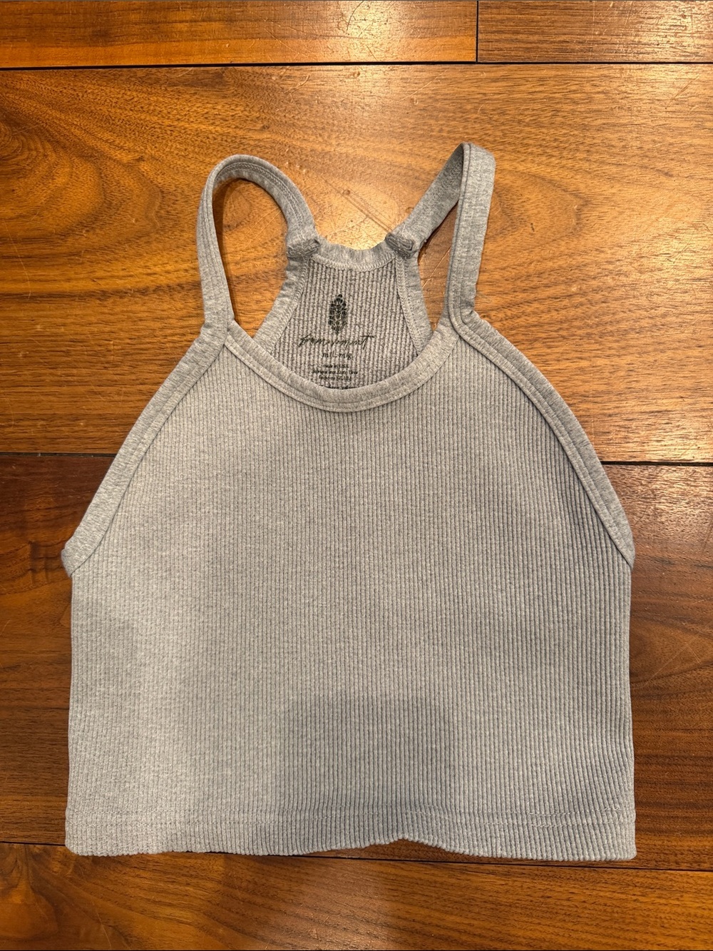Free People Movement Happiness Runs crop top. M/L like new heather grey
